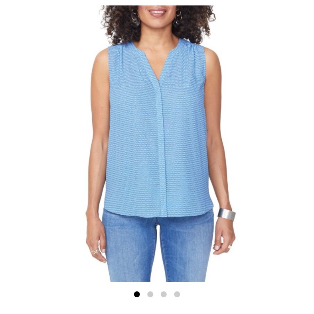 NYDJ Sleeveless Split Neck Blouse